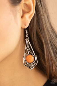 Earrings Fish Hook,Orange,Canyon Climate Orange ✧ Earrings