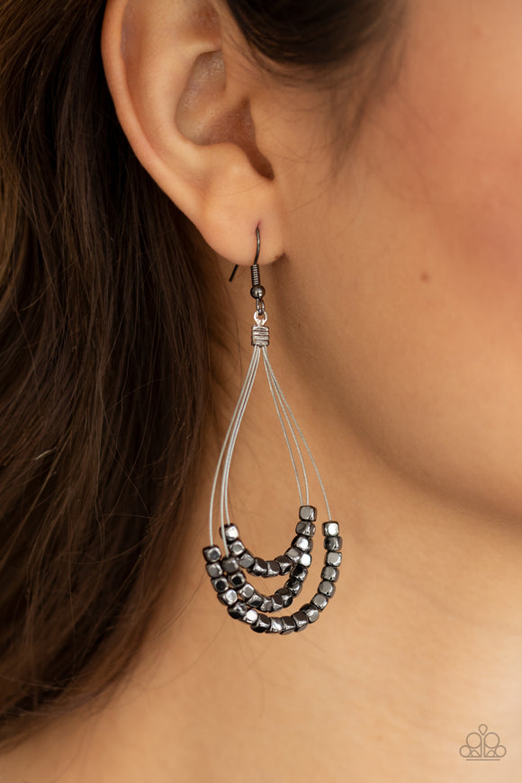Off The Blocks Shimmer Black ✧ Earrings Earrings