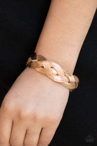 Bracelet Cuff,Gold,Woven Wonder Gold ✧ Bracelet