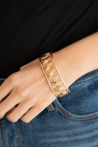 Bracelet Cuff,Gold,WEAVE An Impression Gold ✧ Bracelet