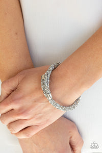 Bracelet Coil,Life of the Party,Silver,Roll Out The Glitz Silver ✧ Coil Bracelet