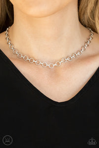 Necklace Choker,Necklace Short,Silver,Insta Connection Silver ✧ Choker Necklace