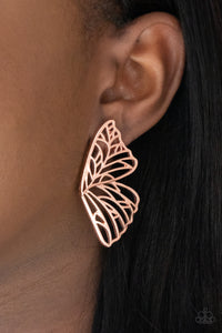 Butterfly,Copper,Earrings Post,Favorite,Butterfly Frills Copper  ✧ Post Earrings