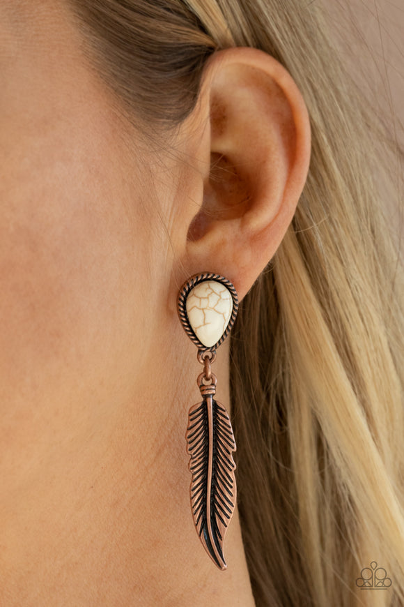 Totally Tran-QUILL Copper ✧ Post Earrings Post Earrings