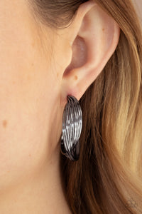 Black,Earrings Hoop,Gunmetal,Curves In All The Right Places Black ✧ Hoop Earrings