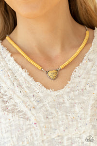 Hearts,Necklace Short,Sets,Valentine's Day,Yellow,Country Sweetheart Yellow ✧ Heart Necklace