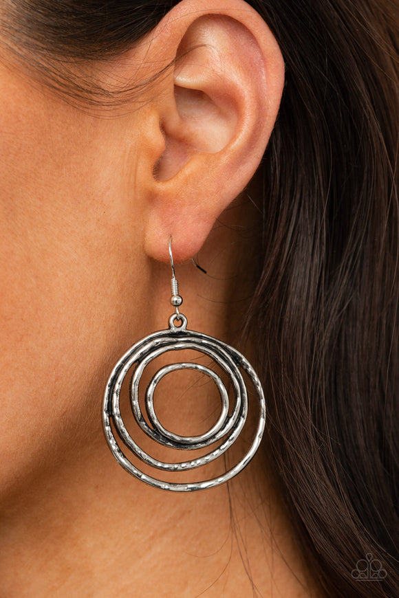 Spiraling Out of Control Silver ✧ Earrings Earrings