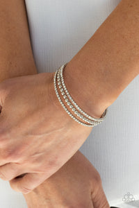 Bracelet Cuff,Silver,White,High-End Eye Candy White  ✧ Bracelet