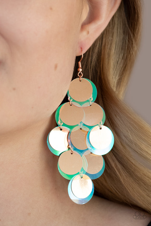 Sequin Seeker Copper ✧ Earrings Earrings