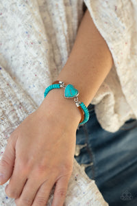 Blue,Bracelet Clasp,Suede,Turquoise,Charmingly Country Blue ✧ Bracelet