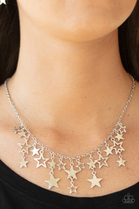 4thofJuly,Holiday,Necklace Short,Silver,Stellar Stardom Silver ✧ Necklace