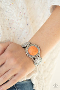 Bracelet Cuff,Orange,Mojave Motif Orange ✧ Bracelet