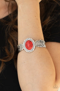 Bracelet Cuff,Red,Western Wings Red ✧ Bracelet