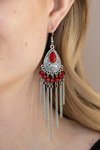 Earrings Fish Hook,Red,Floating on HEIR Red ✧ Earrings