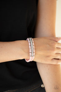 Bracelet Stretchy,Light Pink,Pink,Vintage Beam Pink ✧ Bracelet