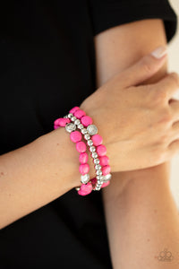 Bracelet Stretchy,Pink,Desert Verbena Pink  ✧ Bracelet