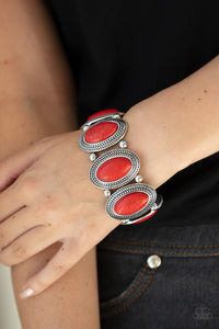 Bracelet Stretchy,Red,Until The Cows Come HOMESTEAD Red ✧ Bracelet