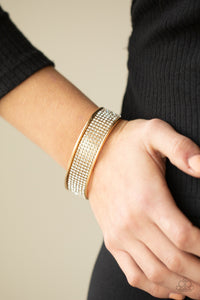 Bracelet Cuff,Gold,Cant Believe Your ICE Gold ✧ Bracelet