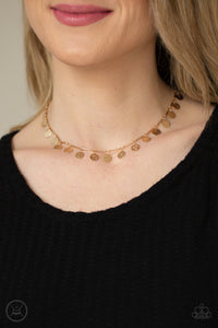 Gold,Necklace Choker,Necklace Short,Musically Minimalist Gold ✧ Choker Necklace