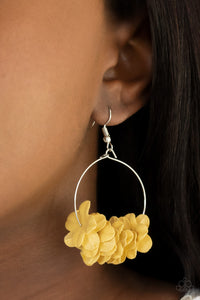 Earrings Fish Hook,Yellow,Flirty Florets Yellow ✧ Earrings