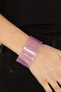 Bracelet Acrylic,Bracelet Cuff,Purple,Snap, Crackle, Pop! Purple ✧ Bracelet