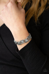 Bracelet Stretchy,Mother,Silver,Valentine's Day,Rustic Heartthrob Silver ✧ Bracelet