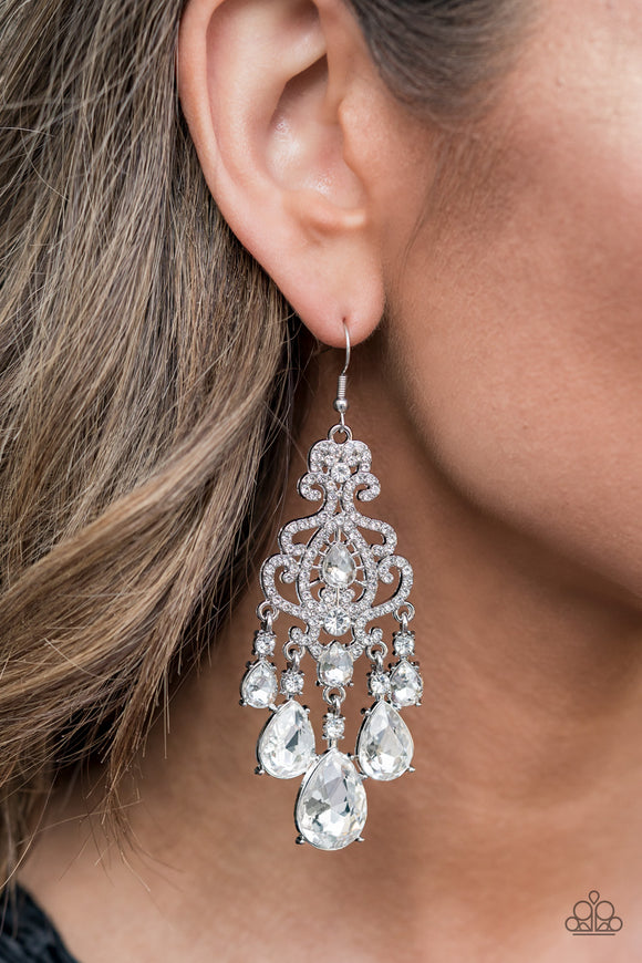 Queen Of All Things Sparkly White ✧ Earrings Earrings