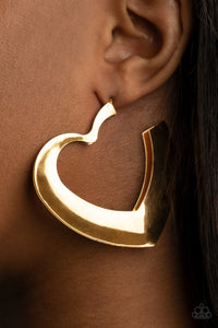 Earrings Hoop,Gold,Hearts,Valentine's Day,Heart-Racing Radiance Gold ✧ Hoop Earrings