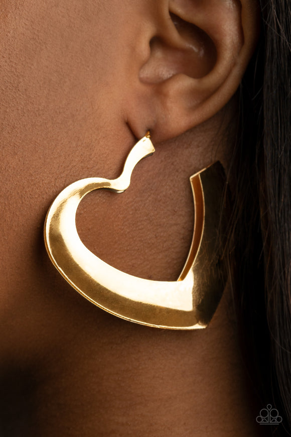 Heart-Racing Radiance Gold ✧ Hoop Earrings Hoop Earrings