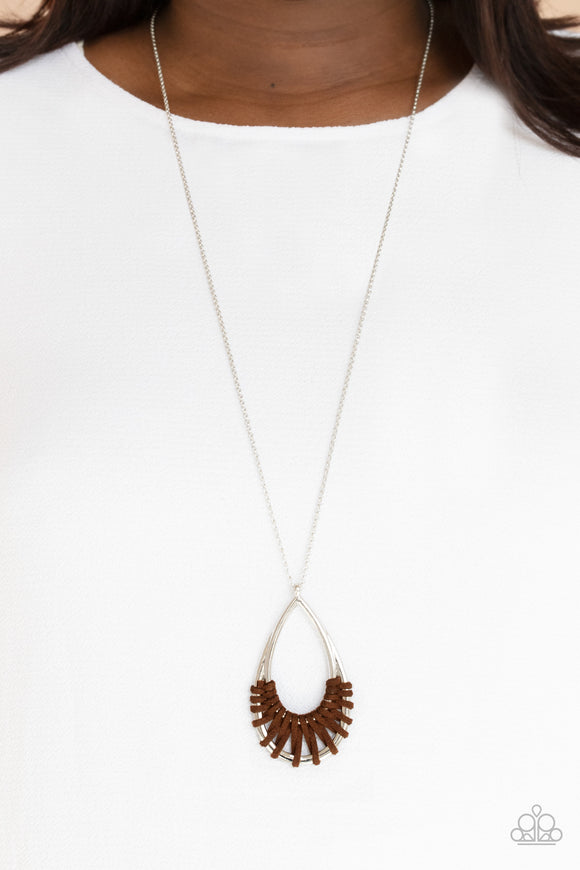 Homespun Artifact Brown ✨ Necklace Long