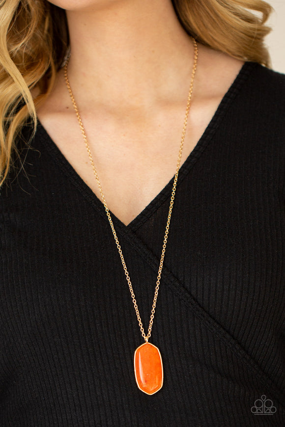 Elemental Elegance  Orange ✨ Necklace Long