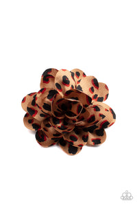 Animal Print,Blossom Clip,Brown,Panama Picnic Brown ✧ Blossom Hair Clip