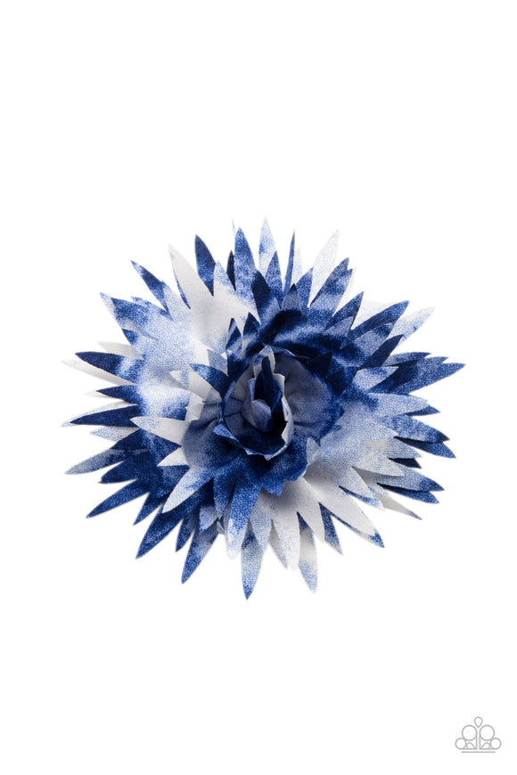 My Favorite Color Is Tie Dye Blue ✧ Blossom Hair Clip Blossom Hair Clip Accessory
