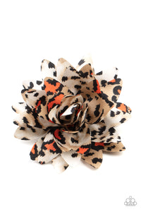 Animal Print,Black,Blossom Clip,Brown,Orange,Jungle Paradise Orange ✧ Blossom Hair Clip