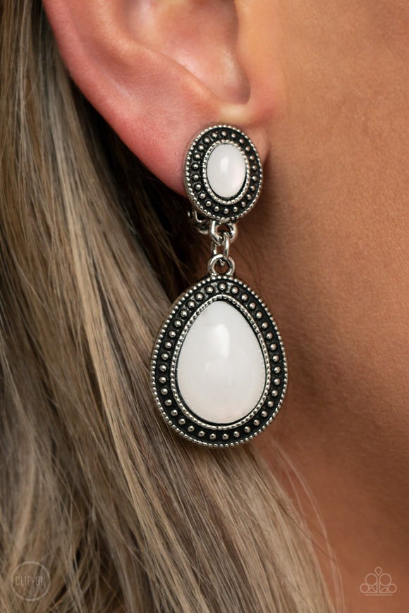 Carefree Clairvoyance White ✧ Clip-On Earrings Clip-On Earrings