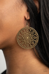 Brass,Earrings Fish Hook,Make A MANDALA Out Of You Brass ✧ Earrings