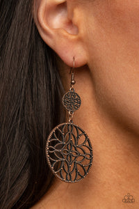 Copper,Earrings Fish Hook,Mandala Eden Copper ✧ Earrings