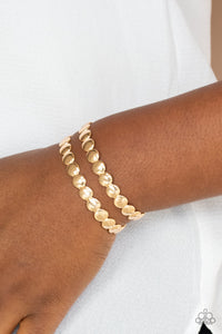 Bracelet Cuff,Gold,On The Spot Shimmer Gold ✧ Bracelet
