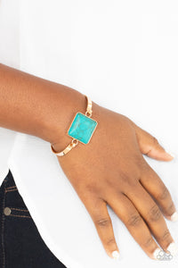 Bracelet Hinged,Gold,Turquoise,Turning a CORNERSTONE Gold ✧ Bracelet