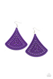 FAN to FAN Purple ✧ Wood Earrings Earrings