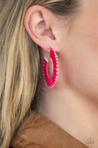 Earrings Hoop,Pink,Everybody Conga! Pink ✧ Hoop Earrings
