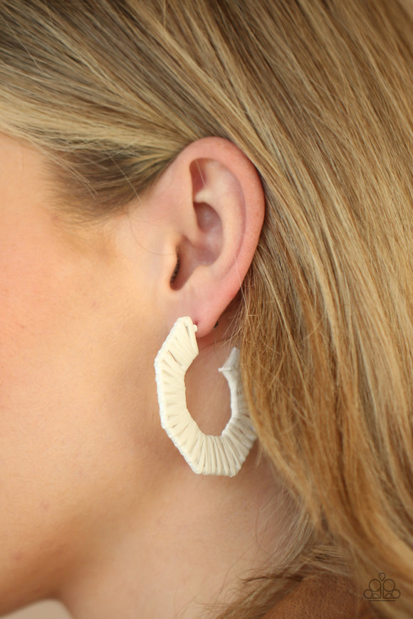 Fabulously Fiesta White ✧ Hoop Earrings Hoop Earrings