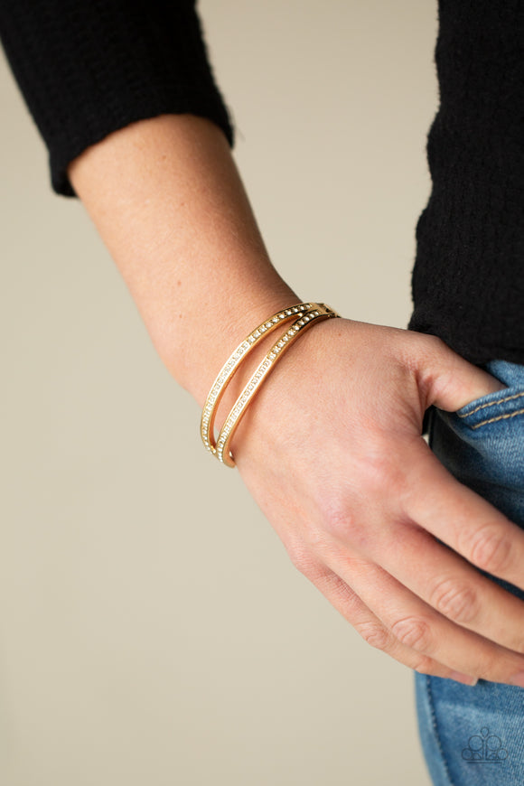 A Show of FIERCE Gold ✧ Hinged Bracelet