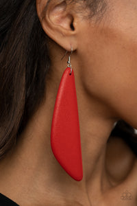 Earrings Wooden,Red,Wooden,Scuba Dream Red ✧ Wood Earrings