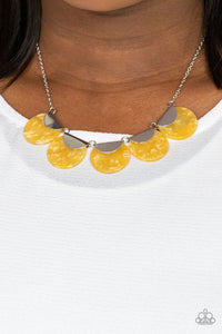Necklace Acrylic,Necklace Short,Yellow,Mermaid Oasis Yellow ✧ Acrylic Necklace