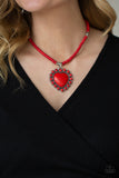 A Heart Of Stone Red ✧ Necklace Short