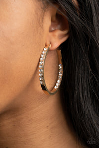 Earrings Hoop,Gold,Borderline Brilliance Gold ✧ Hoop Earrings