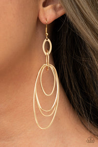 Earrings Fish Hook,Gold,OVAL The Moon Gold ✧ Earrings