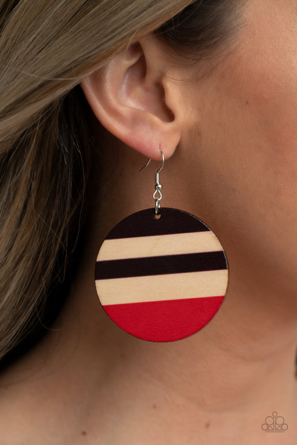Yacht Party Red ✧ Wood Earrings Earrings