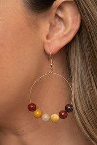 Earrings Fish Hook,Gold,Multi-Colored,Let It Slide Multi ✧ Earrings